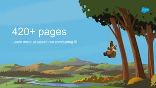 420+ pages
Learn more at salesforce.com/spring19
 