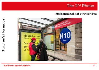 The 2nd Phase
57Barcelona’s New Bus Network
Customer’sinformation
Information guide at a transfer area
 