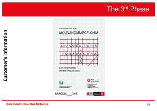 The 3rd Phase
70Barcelona’s New Bus Network
Customer’sinformation
 