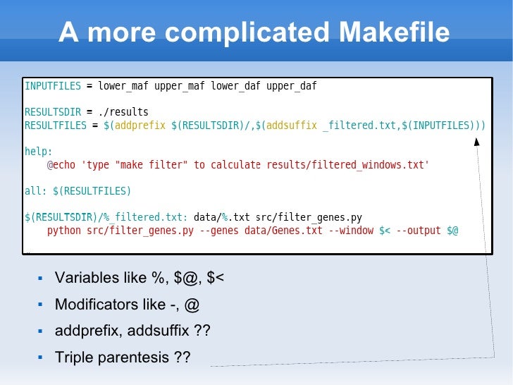 makefile assign variable command