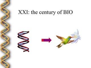 XXI: the century of BIO
 