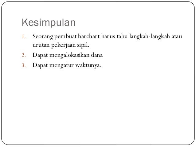 Barchart dan Penjadwalan proyek