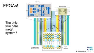 FPGAs!
#CodeMeshLDN
The only
true bare
metal
system?
 