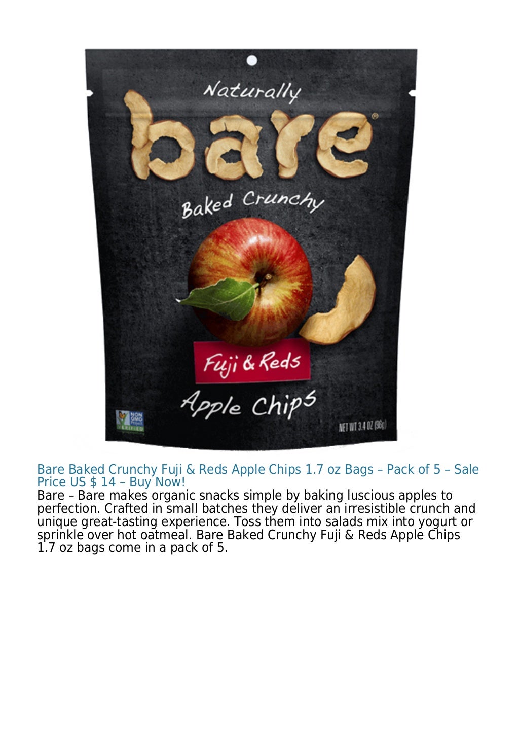 Bare Baked Crunchy Granny Smith Apple Chips