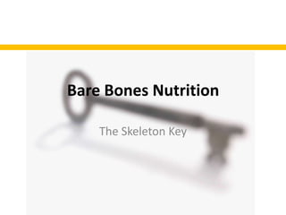 Bare Bones Nutrition
The Skeleton Key

 