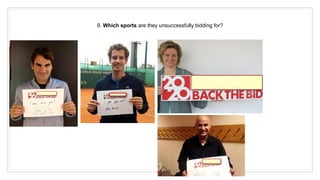 9. Which sports are they unsuccessfully bidding for?
 