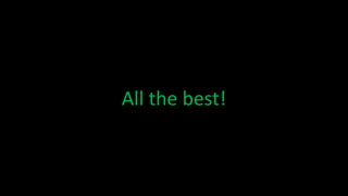 All the best!
 