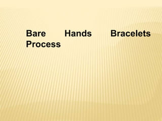 Bare Hands Bracelets
Process
 