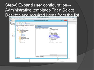 Presentation On Group Policy in Windows Server 2012 R2 By Barek-IT | PPTX
