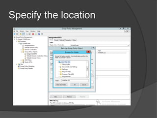 Presentation On Group Policy in Windows Server 2012 R2 By Barek-IT | PPTX