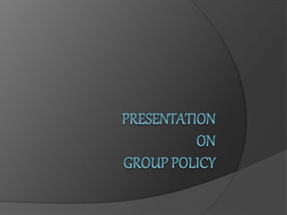 Presentation On Group Policy in Windows Server 2012 R2 By Barek-IT | PPTX