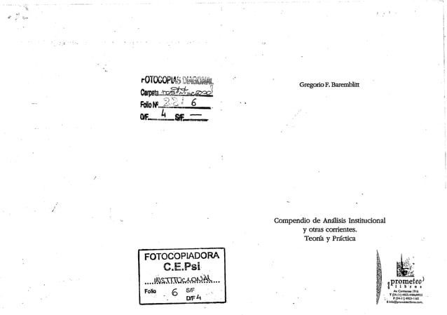 Compendio de análisis institucional y otras corrientes - Baremblitt