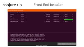 conjure-up Front End Installer
 