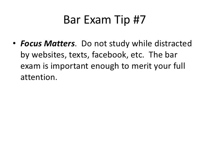 Bar exam tips
