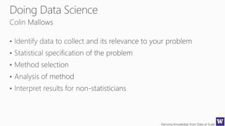 Deriving Knowledge from Data at Scale
 