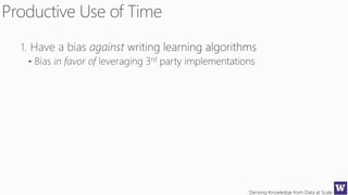 Deriving Knowledge from Data at Scale
 