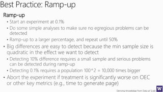 Deriving Knowledge from Data at Scale
Best Practice: Ramp-up
Ramp-up
 