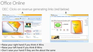 Deriving Knowledge from Data at Scale
A B
• Raise your right hand if you think A Wins
• Raise your left hand if you think B Wins
• Don’t raise your hand if they are the about the same
 