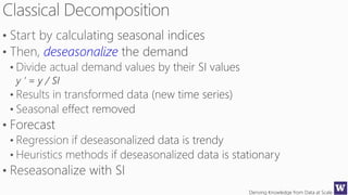 Deriving Knowledge from Data at Scale
deseasonalize
 