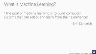 Deriving Knowledge from Data at Scale
 