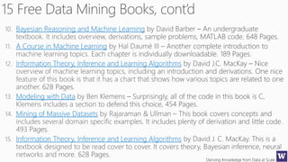 Deriving Knowledge from Data at Scale
Bayesian Reasoning and Machine Learning
A Course in Machine Learning
Information The...
