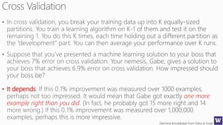 Deriving Knowledge from Data at Scale
• It depends
one more
example right than you did
 
