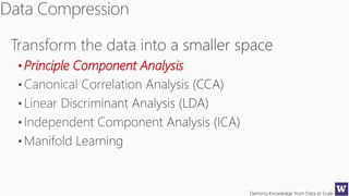 Deriving Knowledge from Data at Scale
• Principle Component Analysis
 