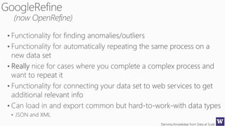 Deriving Knowledge from Data at Scale
 