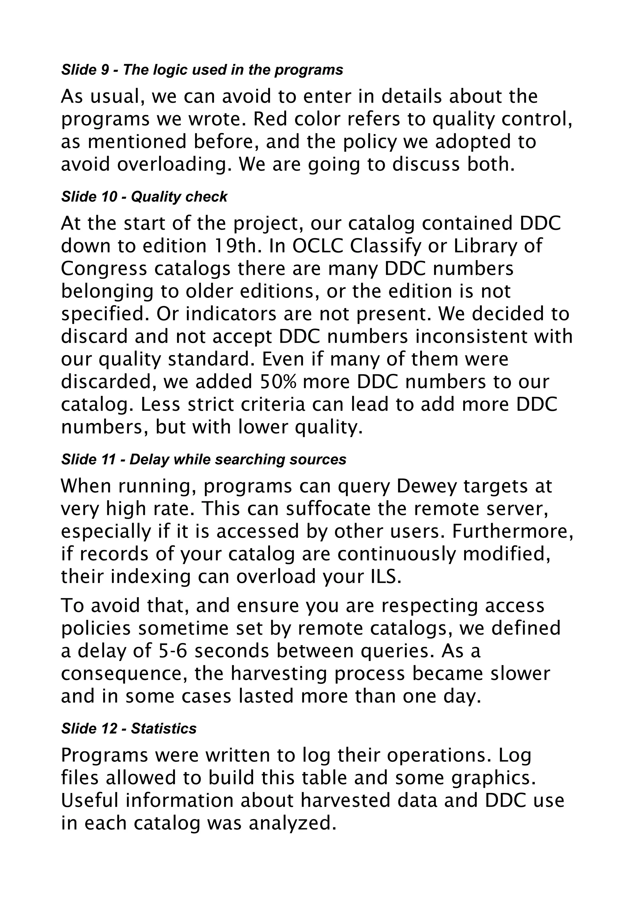 Catalog enrichment: importing Dewey Decimal Classification from ...