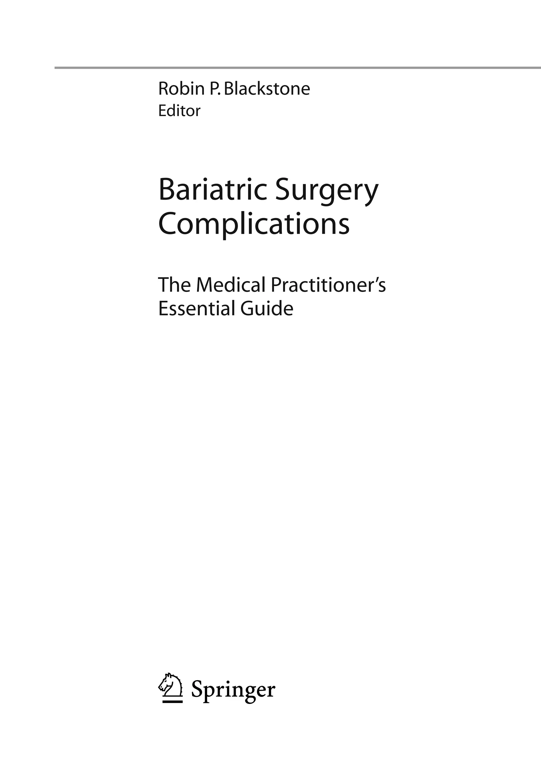 Bariatric surgery complications | PDF