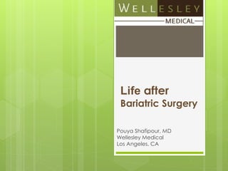 Life after
Bariatric Surgery
Pouya Shafipour, MD
Wellesley Medical
Los Angeles, CA
 