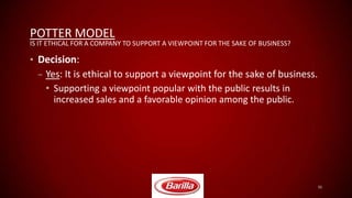 Barilla Crisis Communications Plan | PPTX