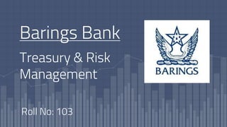 Barings Bank
Treasury & Risk
Management
Roll No: 103
 