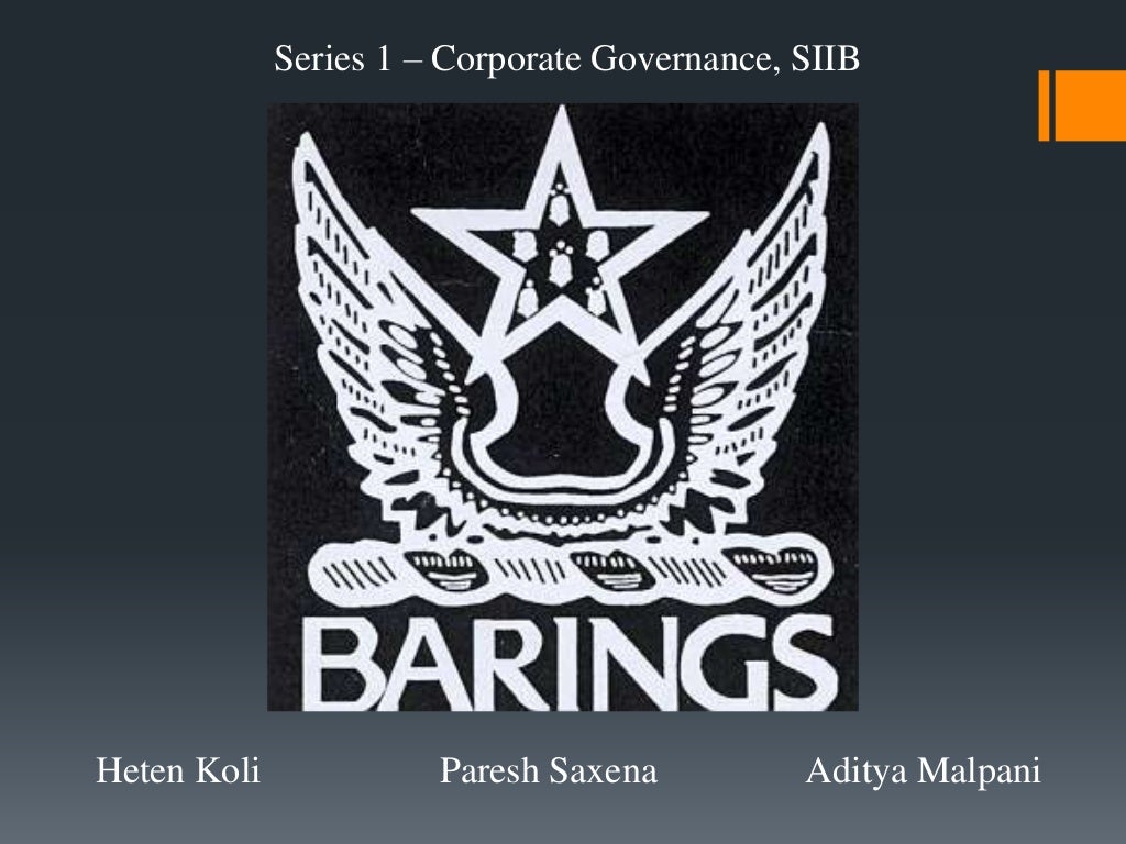 Barings bank a failure in risk management