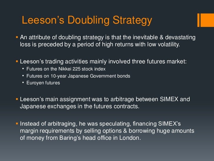 Barings bank a failure in risk management