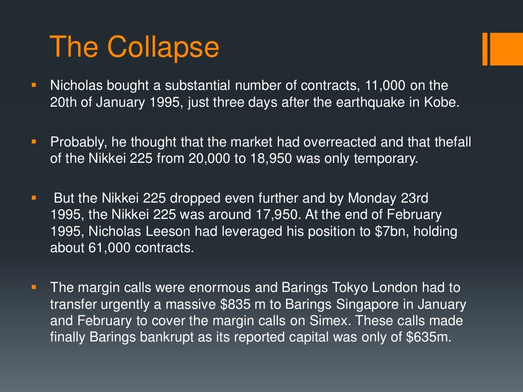 Barings bank a failure in risk management