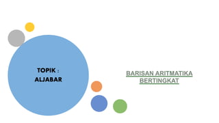 TOPIK :
ALJABAR
 