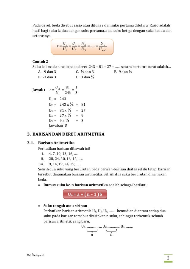 Rumus Suku Sisipan Barisan Geometri Matematika Dasar