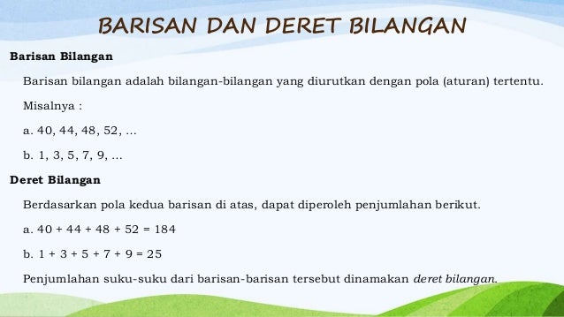 Barisan Dan Deret Kelas 10