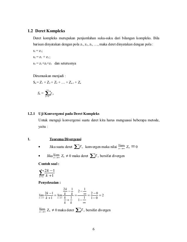 Barisan Dan Deret Kompleks