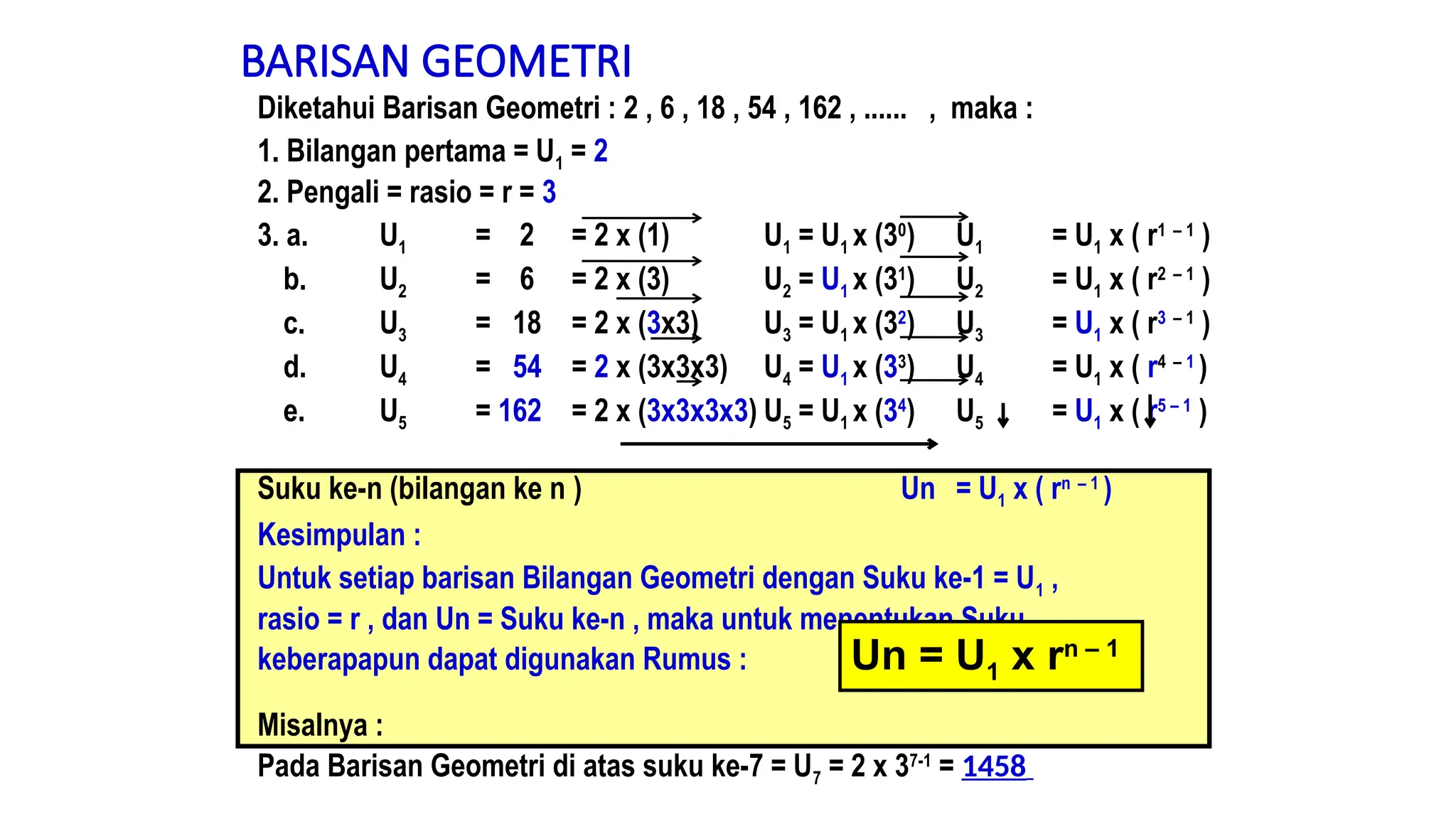 Rumus Bc Rasio Barisan Geometri Kelas 8 Semester 1 2024 | PPTX
