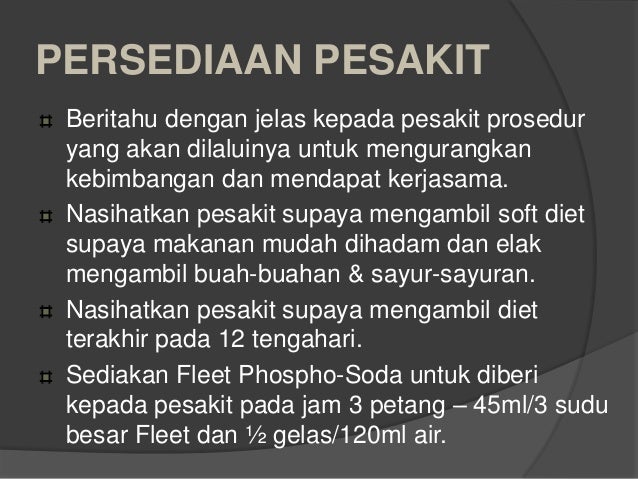 Barium Enema Slideshow (in Malay) Barium Enema Slideshow (in Malay)