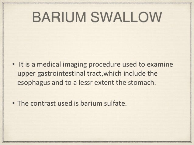 barium swallow