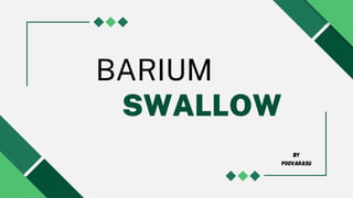Barium Swallow procedure in radiology department | PDF