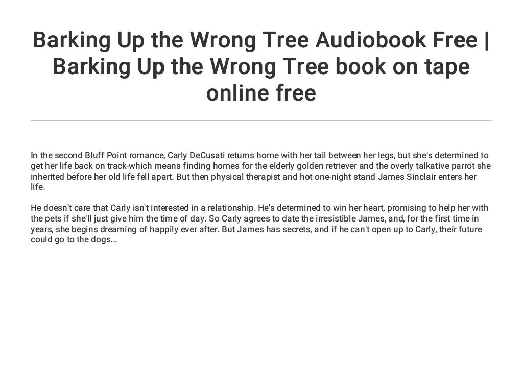 Barking Up the Wrong Tree Audiobook Free Barking Up the Wrong Tree