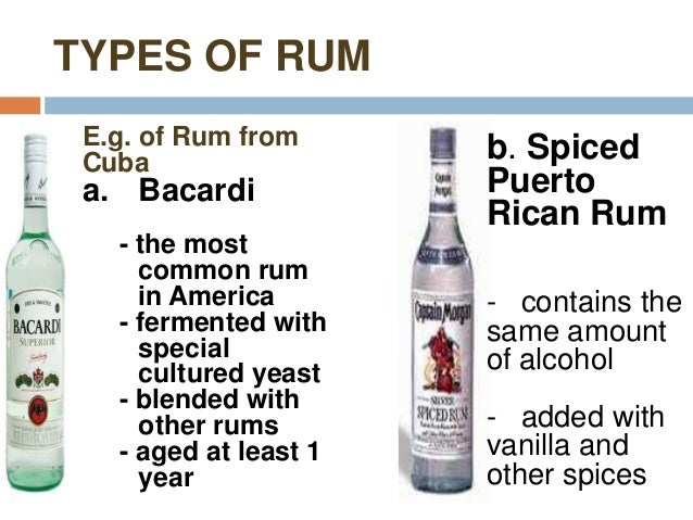 types of rum