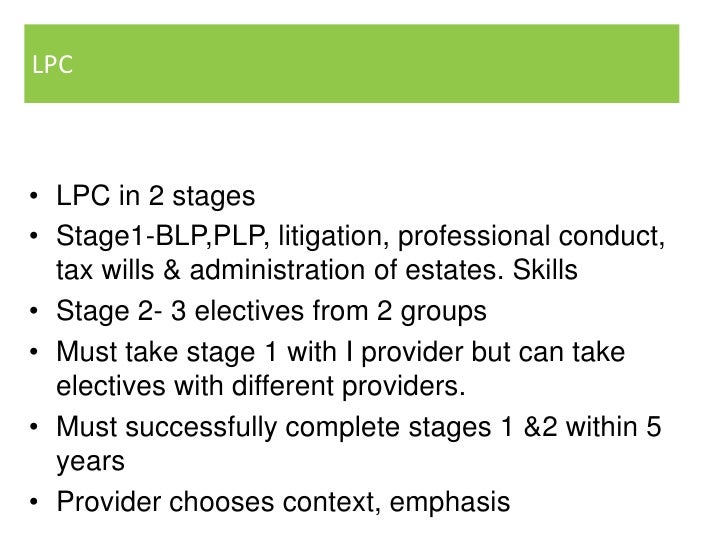 Applying for the LPC