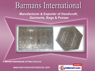 Manufacturer & Exporter of Handicraft,
      Garments, Bags & Purses
 