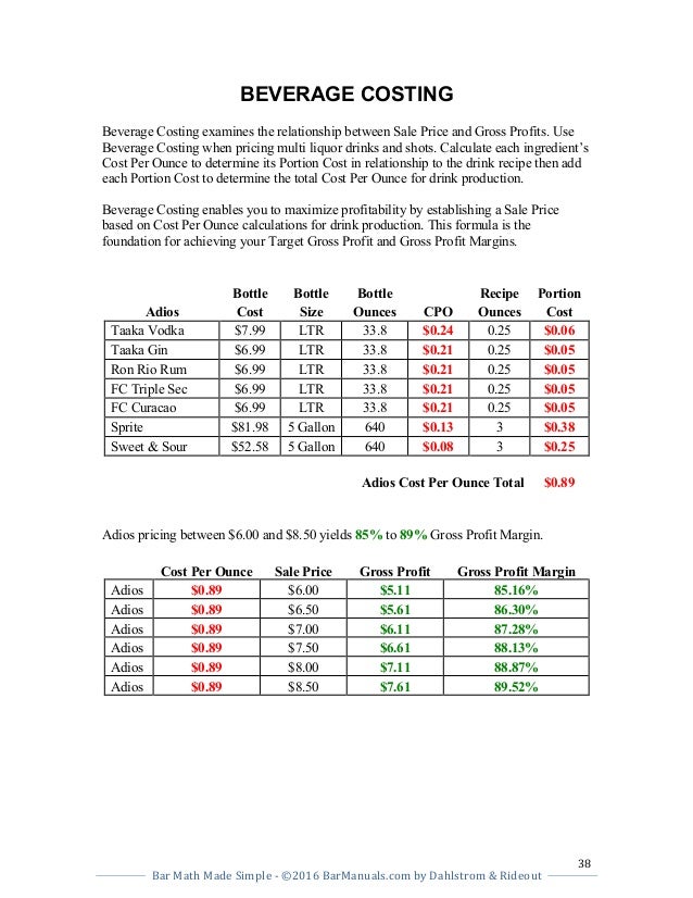 Bar Math Made Simple