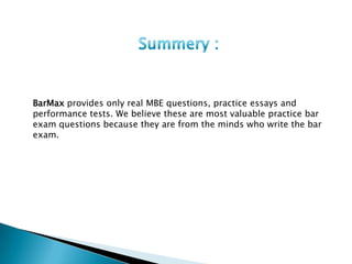 BarMax exam prep - mobile app | PPTX